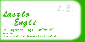 laszlo engli business card